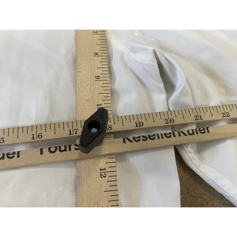 H&M White Long-Sleeve Slim Fit Men's Sz M Dress Shirt Button-Up Easy Iron - Picture 4 of 8
